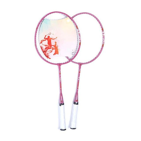 1Pair Iron Alloy Badminton Racket