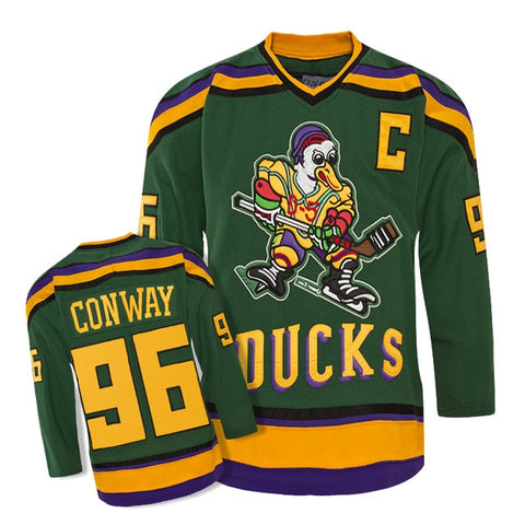 Green ducks ice hockey jersey