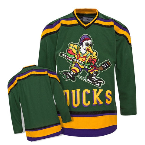 Green ducks ice hockey jersey