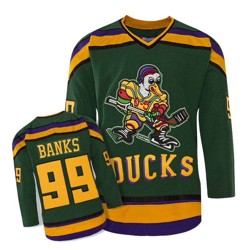 Green ducks ice hockey jersey