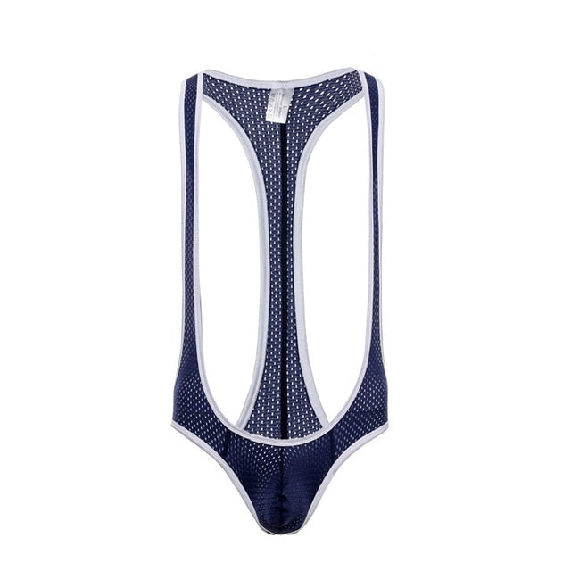 Sexy Mesh Wrestling Singlet Bodysuit