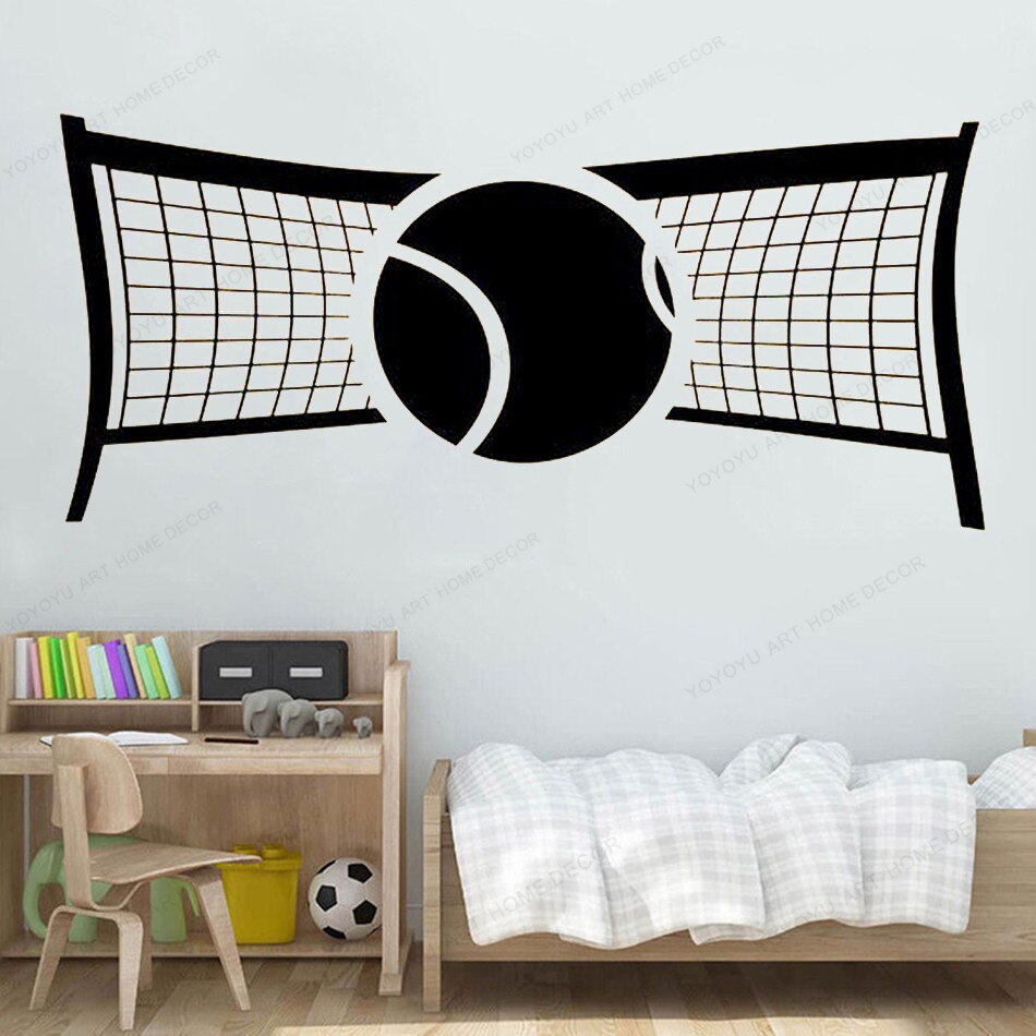 Tennis Game Wall Vinyl Stickers Racquet