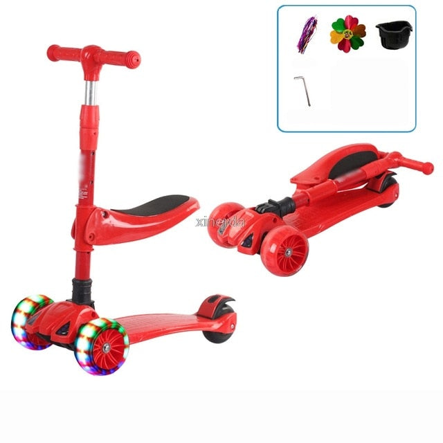 Wheel Adjustable Foldable Kids Kick Scooter