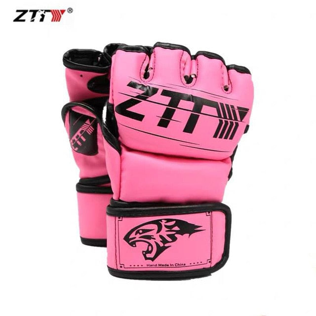 Half Finger Boxing Gloves PU Leather