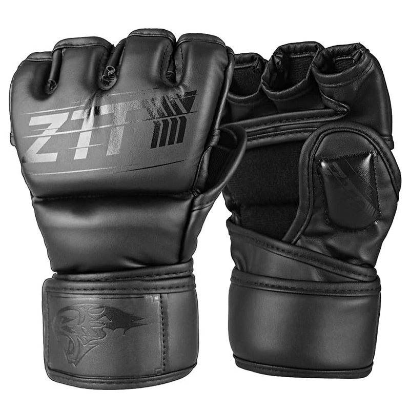 Half Finger Boxing Gloves PU Leather