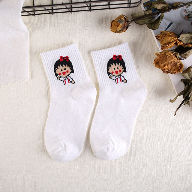 Cartoon Character Cotton Socks