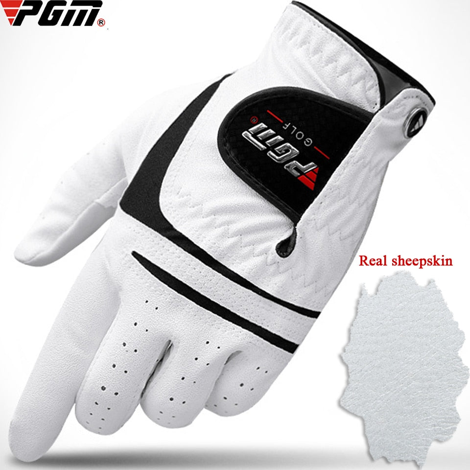 Real Leather Sheepskin Golf Gloves