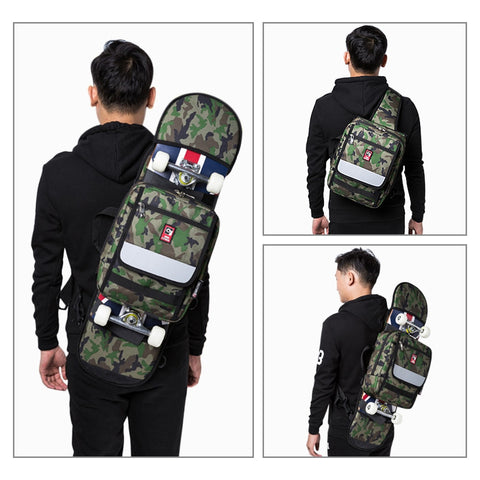 Foldable Skateboard Backpack Carry Bag